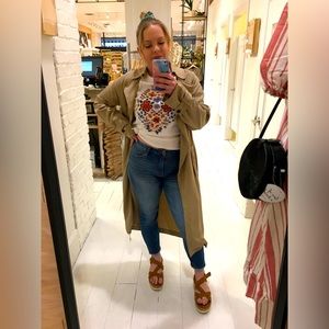 BOHME Embroidered Floral Skull Shirt